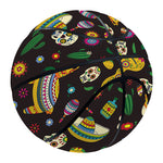 Cartoon Cinco de Mayo Pattern Print Basketball