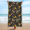 Cartoon Cinco de Mayo Pattern Print Beach Towel