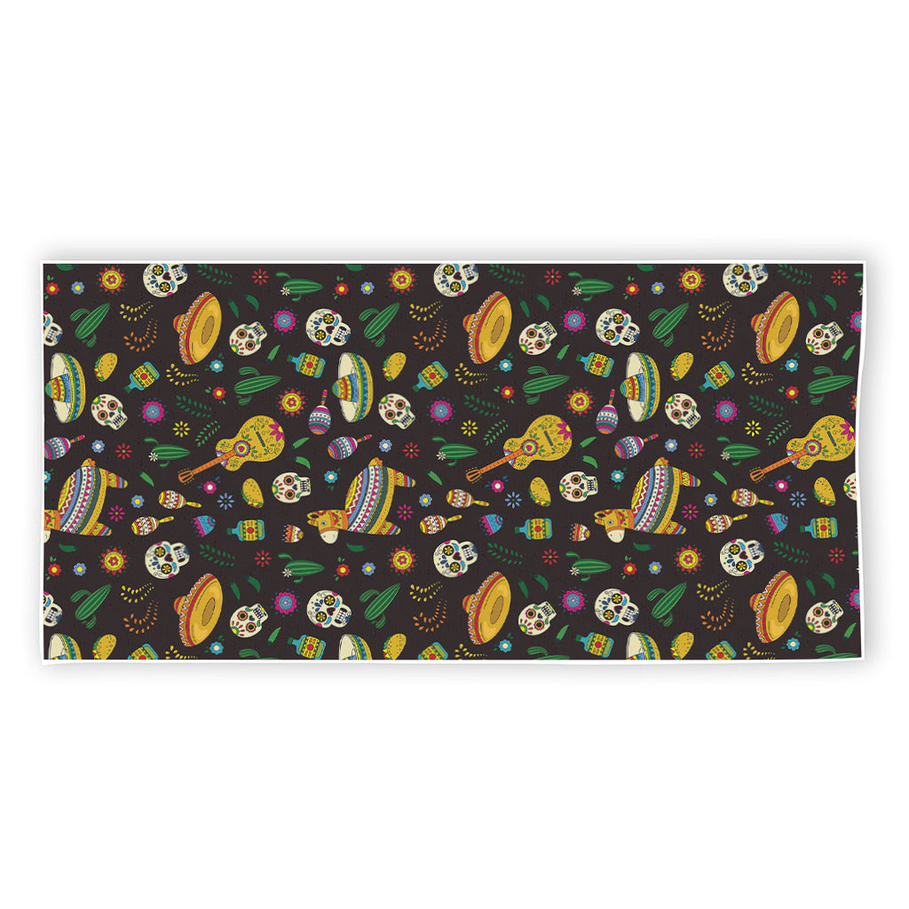 Cartoon Cinco de Mayo Pattern Print Beach Towel