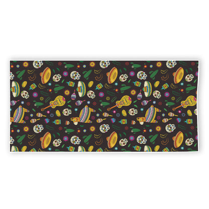 Cartoon Cinco de Mayo Pattern Print Beach Towel