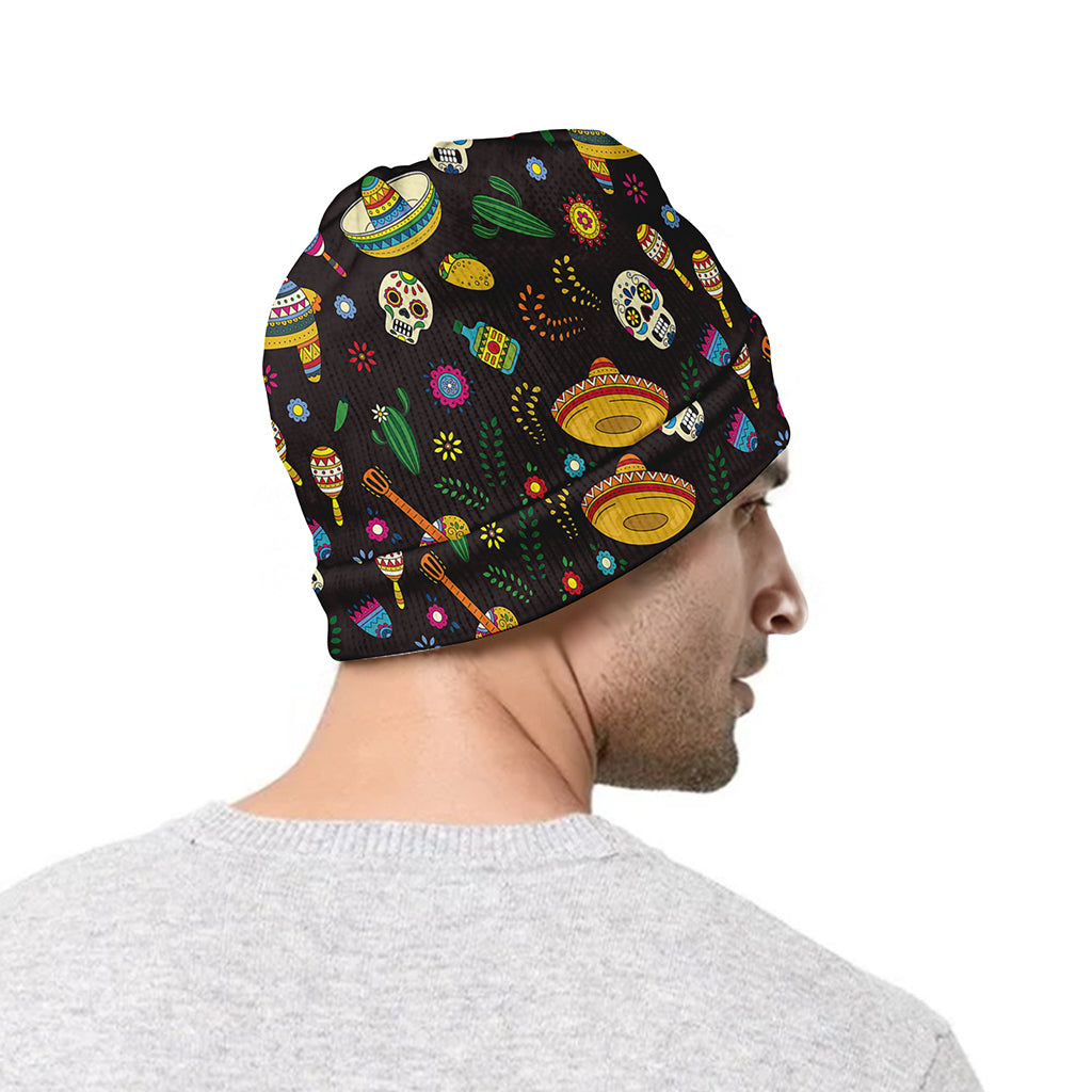 Cartoon Cinco de Mayo Pattern Print Beanie