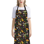 Cartoon Cinco de Mayo Pattern Print Bib Apron With Pocket