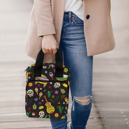 Cartoon Cinco de Mayo Pattern Print Bible Tote Bag