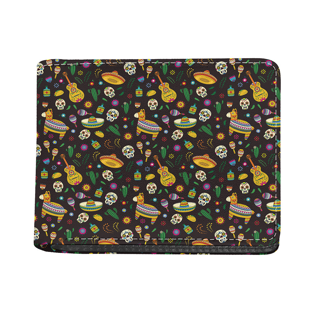 Cartoon Cinco de Mayo Pattern Print Bifold Wallet