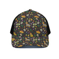 Cartoon Cinco de Mayo Pattern Print Black Mesh Trucker Hat