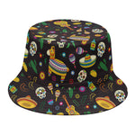 Cartoon Cinco de Mayo Pattern Print Bucket Hat