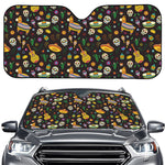 Cartoon Cinco de Mayo Pattern Print Car Windshield Sun Shade