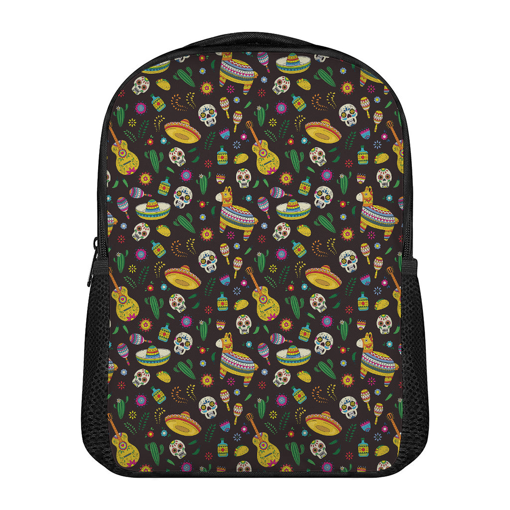 Cartoon Cinco de Mayo Pattern Print Casual Backpack