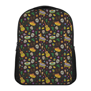 Cartoon Cinco de Mayo Pattern Print Casual Backpack