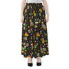 Cartoon Cinco de Mayo Pattern Print Chiffon Maxi Skirt