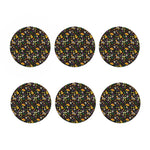 Cartoon Cinco de Mayo Pattern Print Coaster Set