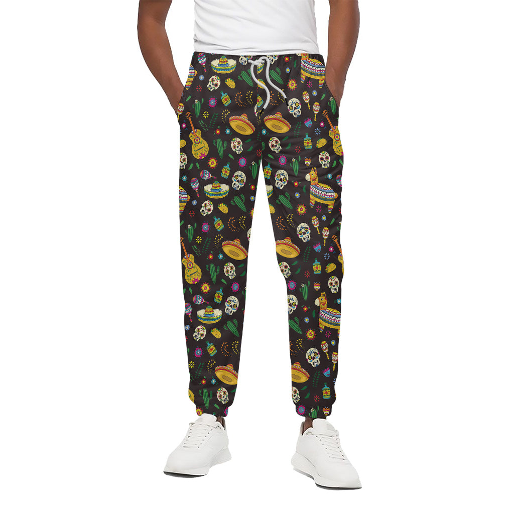 Cartoon Cinco de Mayo Pattern Print Cotton Pants