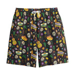 Cartoon Cinco de Mayo Pattern Print Cotton Shorts