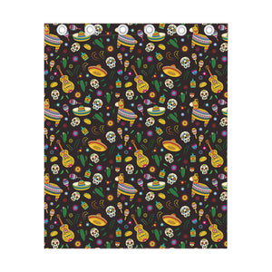 Cartoon Cinco de Mayo Pattern Print Curtain