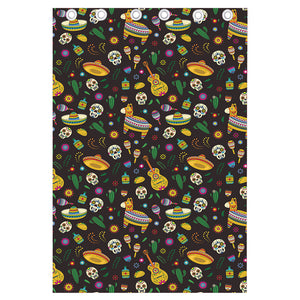 Cartoon Cinco de Mayo Pattern Print Curtain