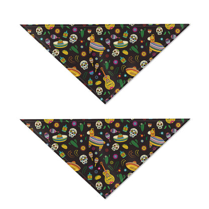 Cartoon Cinco de Mayo Pattern Print Dog Bandana