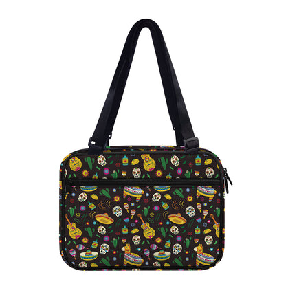 Cartoon Cinco de Mayo Pattern Print Double Strap Bible Bag