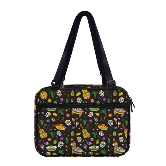 Cartoon Cinco de Mayo Pattern Print Double Strap Bible Bag