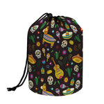 Cartoon Cinco de Mayo Pattern Print Drawstring Makeup Bag
