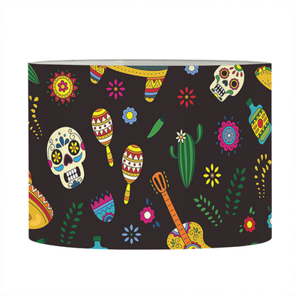 Cartoon Cinco de Mayo Pattern Print Drum Lamp Shade