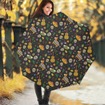 Cartoon Cinco de Mayo Pattern Print Foldable Umbrella