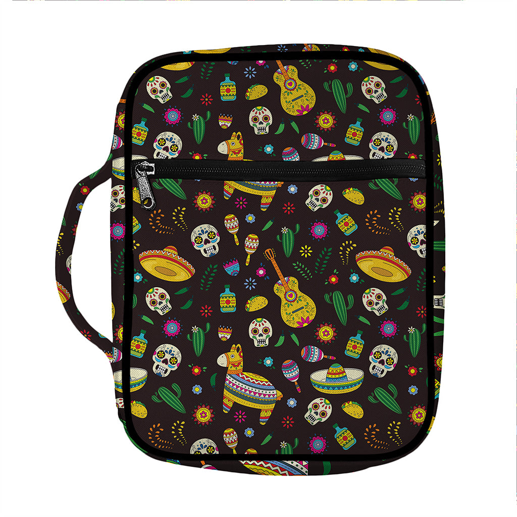 Cartoon Cinco de Mayo Pattern Print Front Pocket Bible Bag