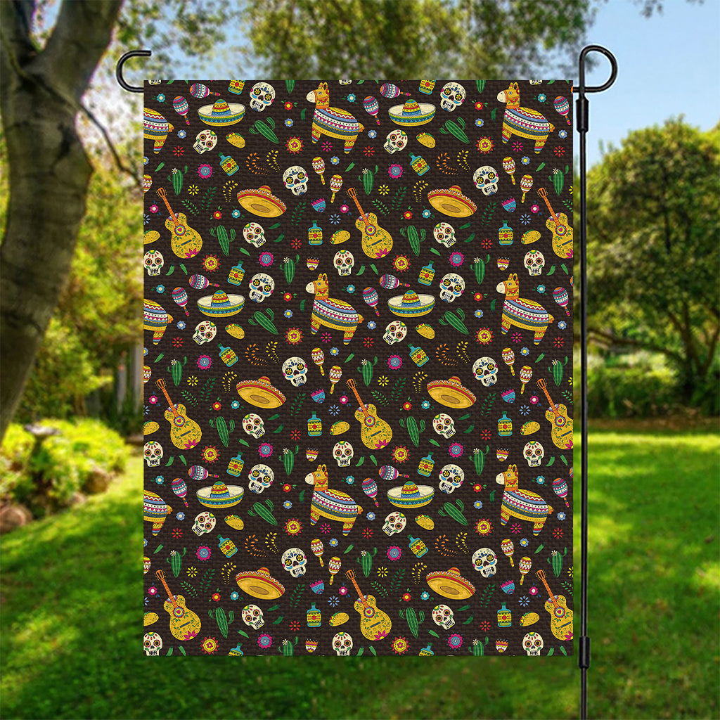 Cartoon Cinco de Mayo Pattern Print Garden Flag