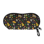 Cartoon Cinco de Mayo Pattern Print Glasses Case