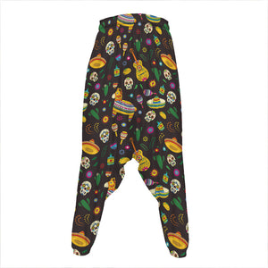 Cartoon Cinco de Mayo Pattern Print Hammer Pants