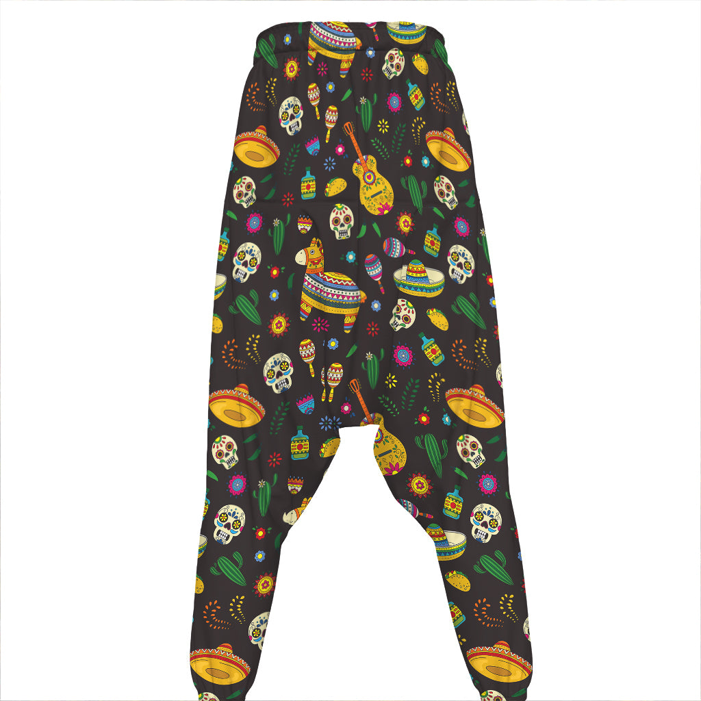 Cartoon Cinco de Mayo Pattern Print Hammer Pants