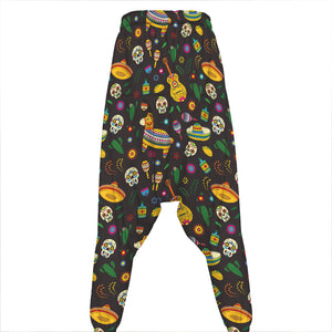 Cartoon Cinco de Mayo Pattern Print Hammer Pants