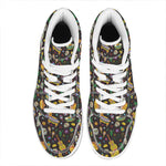 Cartoon Cinco de Mayo Pattern Print High Top Leather Sneakers