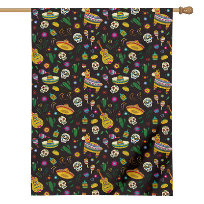 Cartoon Cinco de Mayo Pattern Print House Flag