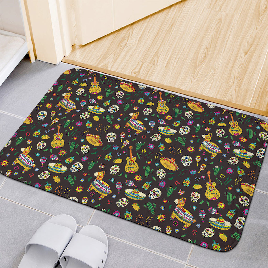 Cartoon Cinco de Mayo Pattern Print Indoor Door Mat