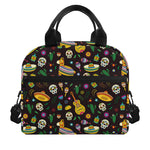 Cartoon Cinco de Mayo Pattern Print Insulated Lunch Bag