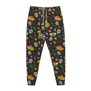 Cartoon Cinco de Mayo Pattern Print Jogger Pants