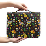 Cartoon Cinco de Mayo Pattern Print Leather Bible Cover