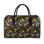 Cartoon Cinco de Mayo Pattern Print Leather Duffle Bag