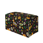 Cartoon Cinco de Mayo Pattern Print Leather Tissue Box Cover