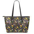 Cartoon Cinco de Mayo Pattern Print Leather Tote Bag With Zipper