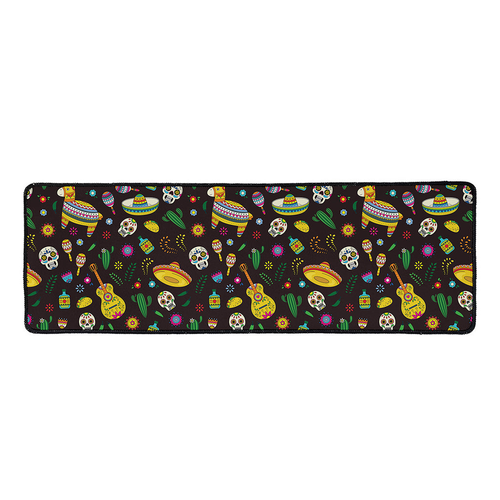Cartoon Cinco de Mayo Pattern Print Long Kitchen Mat