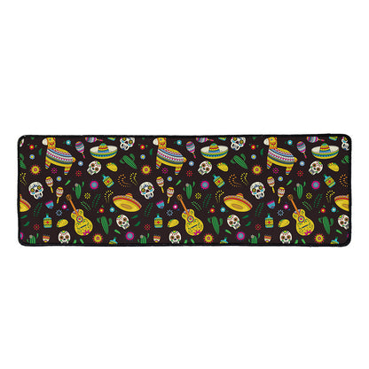 Cartoon Cinco de Mayo Pattern Print Long Kitchen Mat