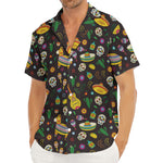 Cartoon Cinco de Mayo Pattern Print Men's Deep V-Neck Shirt