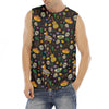 Cartoon Cinco de Mayo Pattern Print Men's Fitness Tank Top