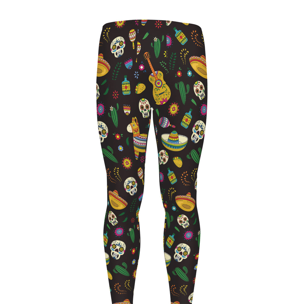 Cartoon Cinco de Mayo Pattern Print Men's leggings