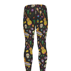 Cartoon Cinco de Mayo Pattern Print Men's leggings