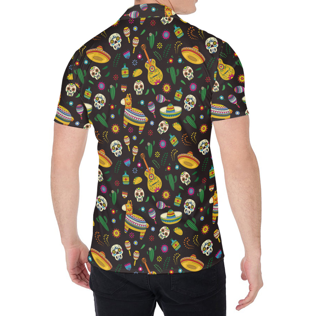 Cartoon Cinco de Mayo Pattern Print Men's Shirt