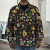 Cartoon Cinco de Mayo Pattern Print Men's Shirt Jacket