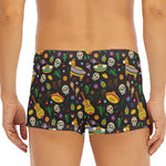 Cartoon Cinco de Mayo Pattern Print Men's Short Boxer Briefs