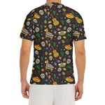Cartoon Cinco de Mayo Pattern Print Men's Short Sleeve Rash Guard